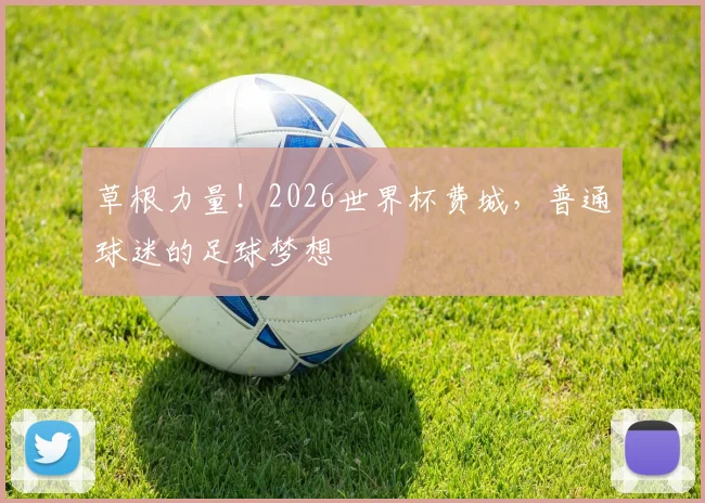 草根力量！2026世界杯费城，普通球迷的足球梦想
